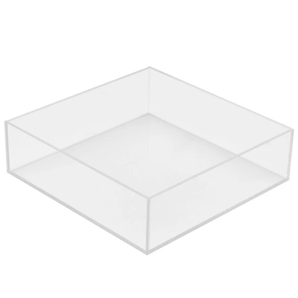 Cal-Mil 1393-12 Cater Choice Clear Acrylic Square Accessory Bowl - 10" x 10" x 3"