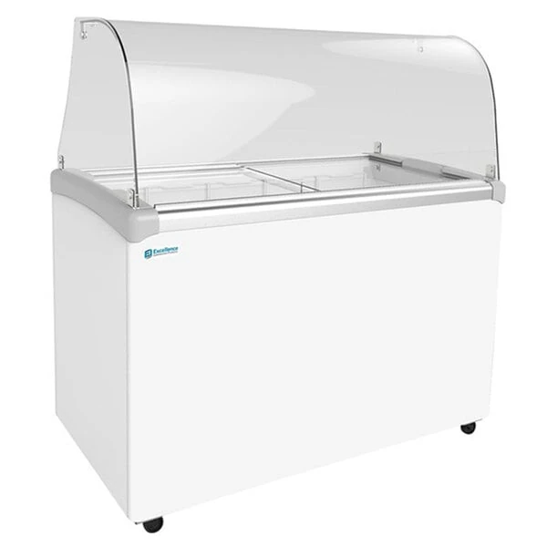Excellence EDC-8CHC 48" Curved Glass Ice Cream Dipping Cabinet