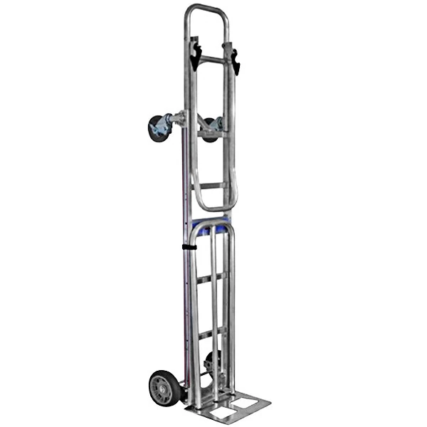 B&P Manufacturing 500 / 1,200 lb. Folding Snack Hand Truck with 14" x 7 1/2" Nose Plate and Recessed Heel HTA-10