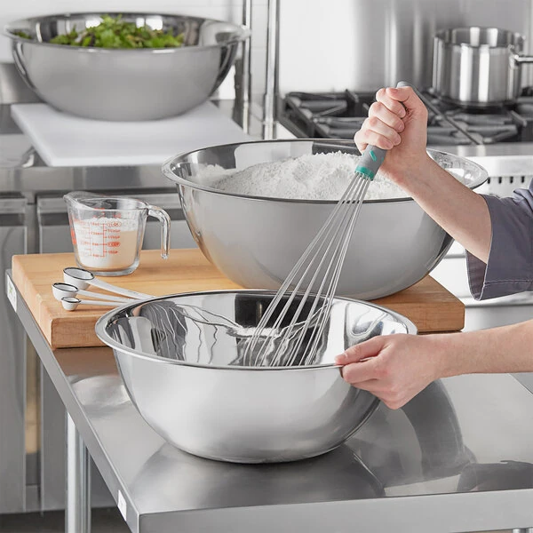 Choice Standard Stainless Steel Mixing Bowl Set - XL - 3/Set