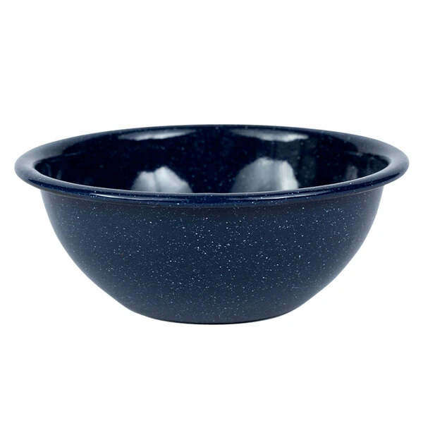 Crow Canyon Home K17NVY Stinson 20 oz. Navy Speckle Enamelware Bowl