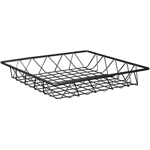 Elite Global Solutions 12" x 12" x 2" Gunmetal Gray Square Wire Basket