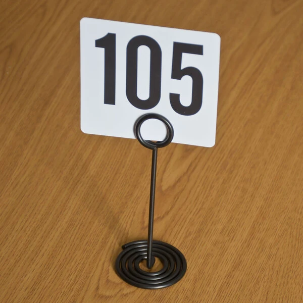 American Metalcraft NSB6 6" Black Swirl Base Card Holder