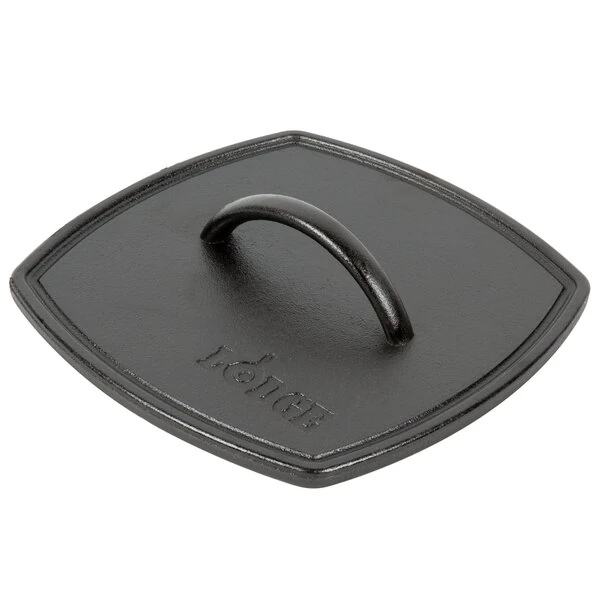 Lodge LFIP3 8 1/4" Pre-Seasoned Cast Iron Flat Grill Press