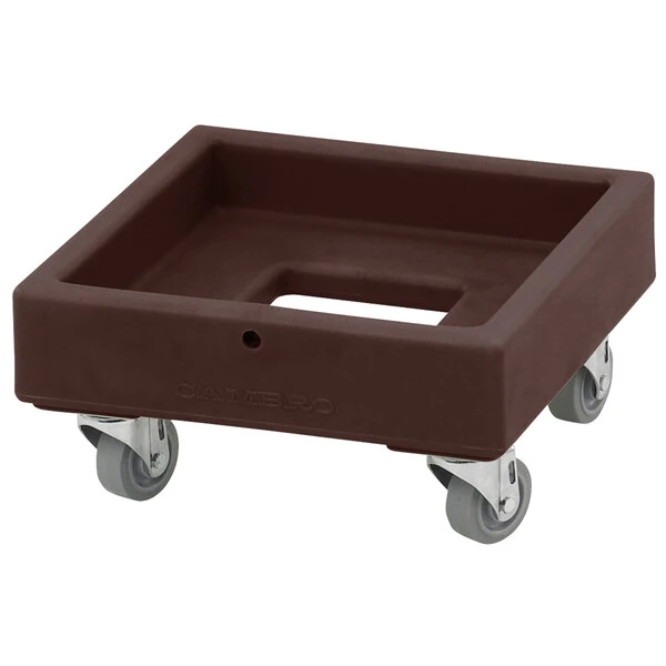 Cambro CD1313131 250 lb. Dark Brown Camdolly Milk Crate Dolly