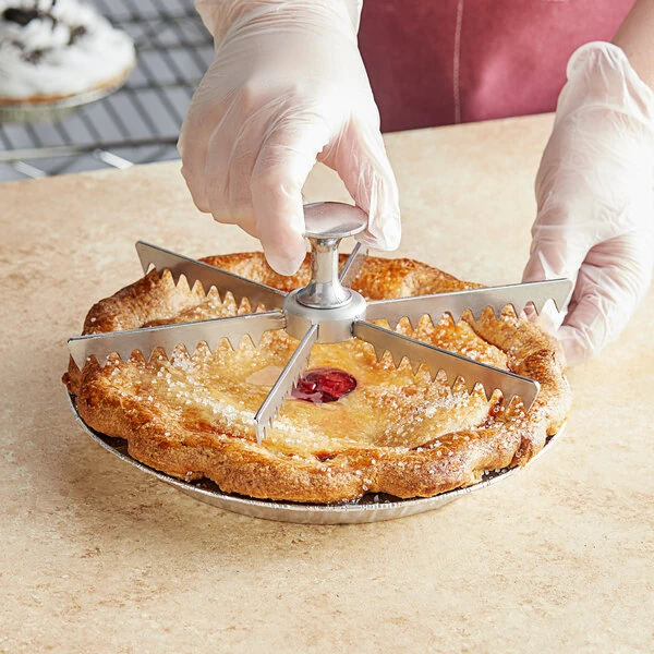 Choice 9" Aluminum 6-Cut Pie and Cake Marker