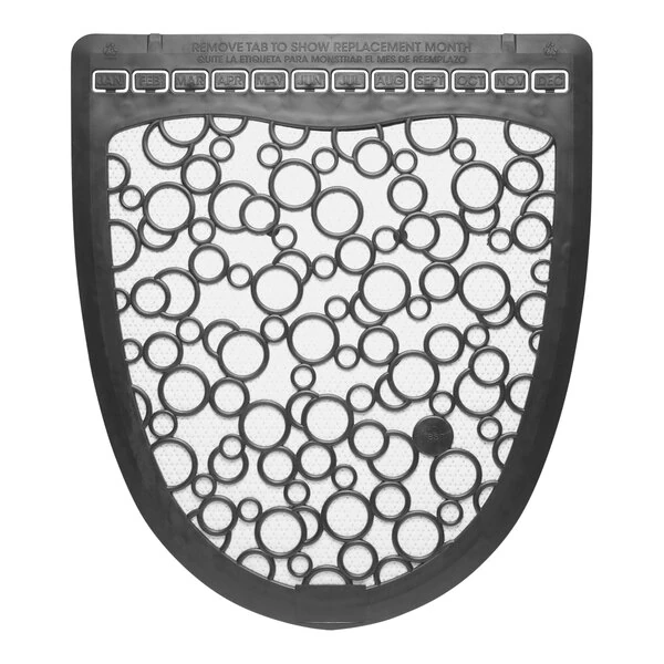 Fresh Products P-Shield FUM-F-000I006M-BLK Black / White Disposable Urinal Floor Mat - 6/Case