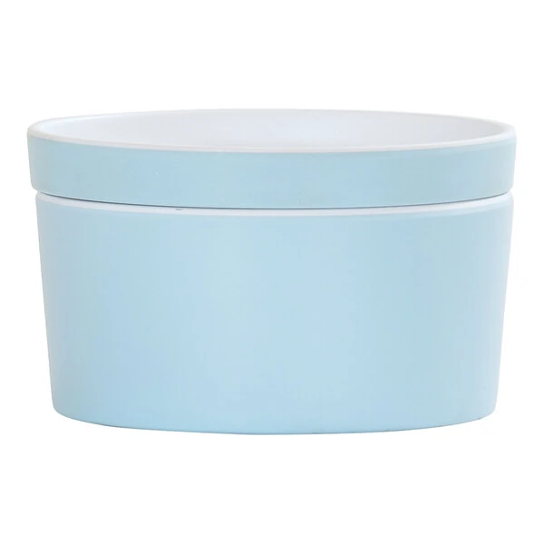 Cal-Mil 5" Ocean Blue Round Melamine Bento Box - 3/Case