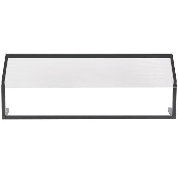 Carlisle 926003 60" x 12 1/2" Black Adjustable Single Sneeze Guard for Five Star Buffet Bars