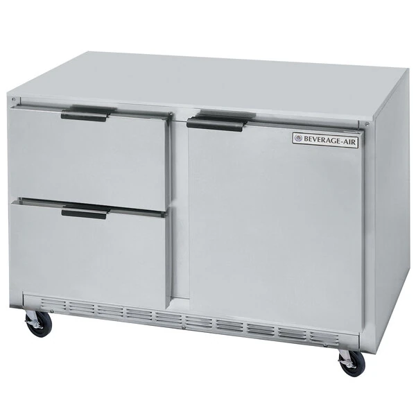 Beverage-Air UCRD60AHC-2-104 60" Low Profile Undercounter Refrigerator with 1 Door and 2 Drawers