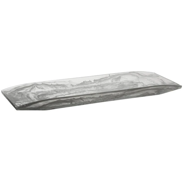 Bon Chef 23 1/4" x 7 3/4" Rectangular Frost Resin Platter