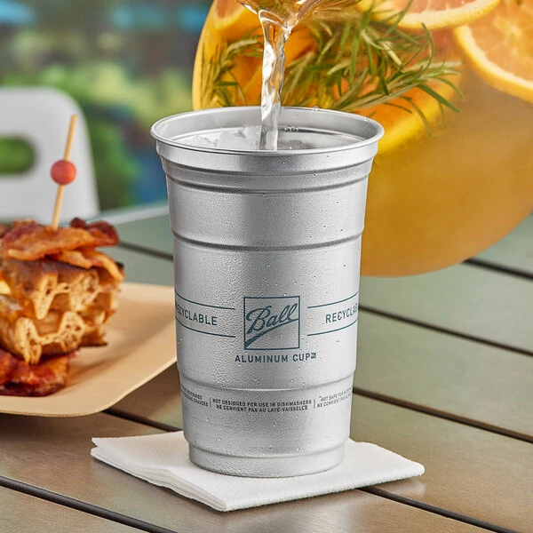 Ball 20 oz. Aluminum Cup with Ball Logo Design - 40/Pack
