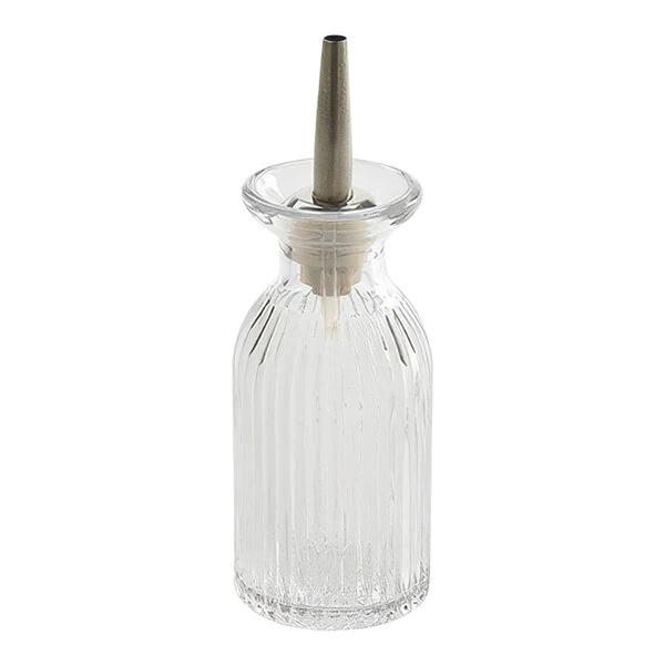 American Metalcraft 3 oz. Fluted Glass Bitters Bottle BBF3 - 6/Case