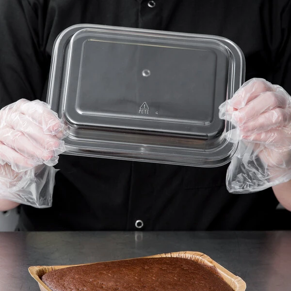 Solut 00083 Clear Plastic Entree / Brownie Pan Lid - 180/Case
