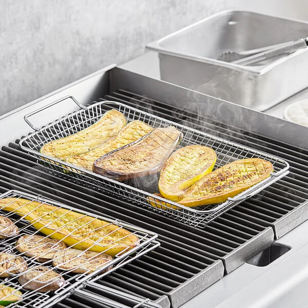 Mr. Bar-B-Q 15 7/8 inch x 10 3/8 inch Chrome Wire Roasting / Grill Basket
