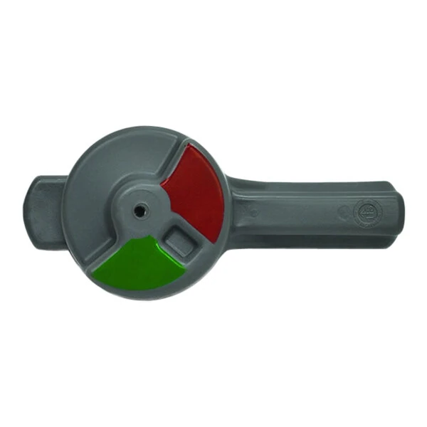 Satellite Industries 40057 Gray Door Handle with Red / Green Indicator for Portable Restrooms and Showers