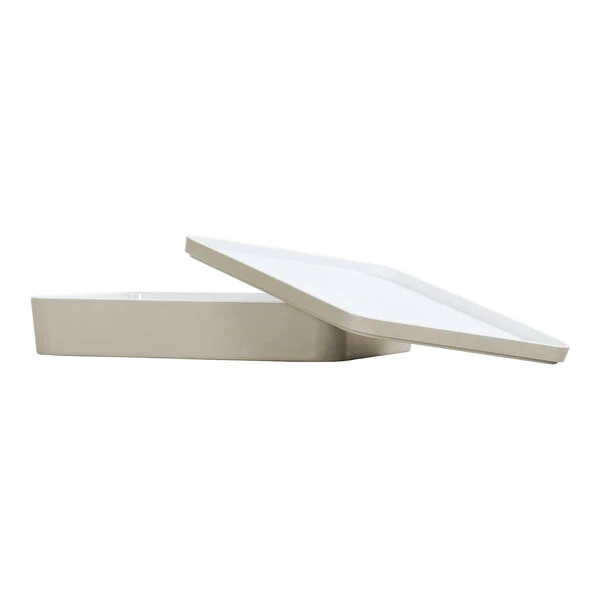 Cal-Mil 14" x 10 1/2" Ash Rectangular Melamine Bento Box - 3/Case
