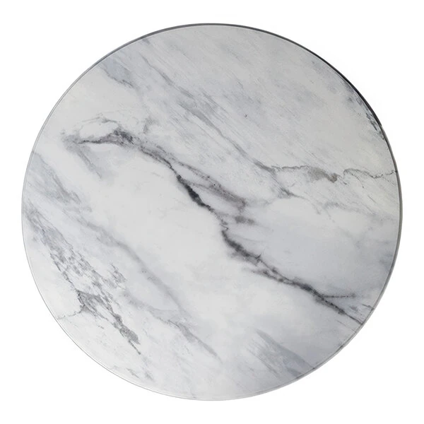 Superior Surfaces 36" Customizable Round Black Faux Marble Eased Edge Indoor Table Top