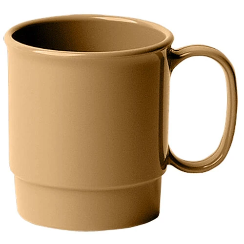 Cambro 75CW133 Camwear® 7.5 oz. Beige Customizable Polycarbonate Mug - 48/Case
