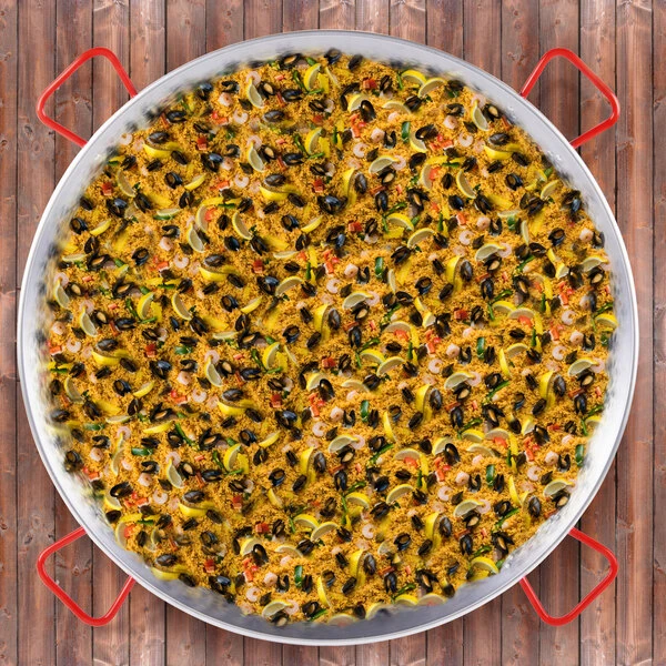 Matfer Bourgeat 35 1/2" Polished Carbon Steel Paella Pan 071052