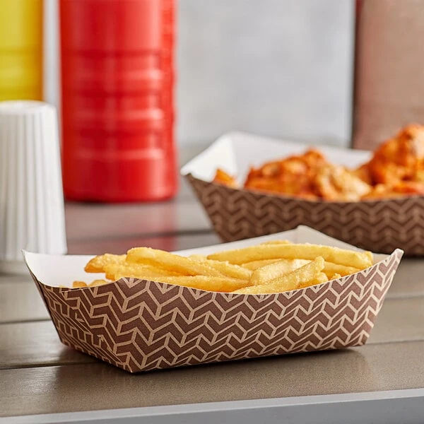 Carnival King #250 2 1/2 lb. Cornerstone Paper Food Tray - 500/Case