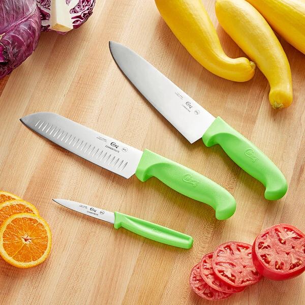 Choice 3-Piece Knife Set with Neon Green Handles