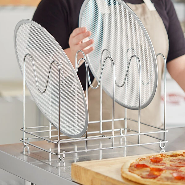 GI Metal 4 Slot Pizza Screen Rack AC-PRV