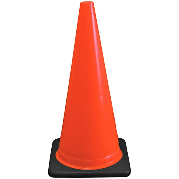 Cortina DW Series 28" Orange Traffic Cone with 10 lb. Base 03-500-18