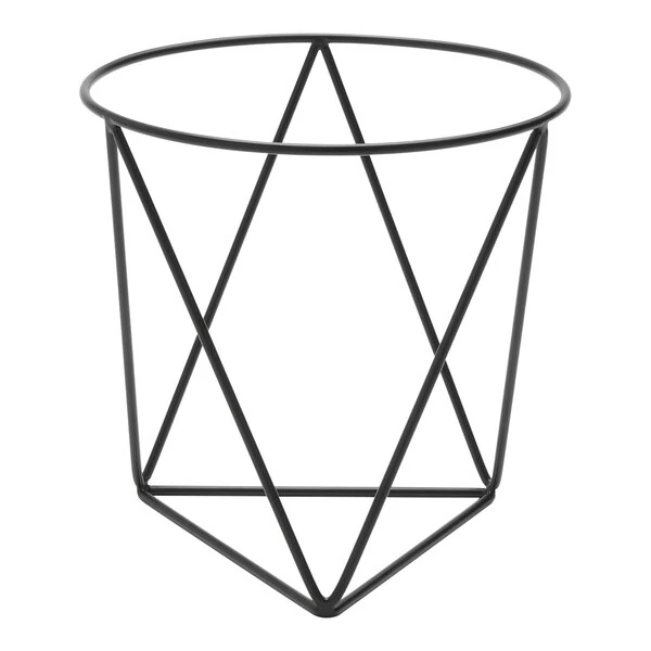 American Metalcraft 7" Black Metal Geometric Pizza Stand
