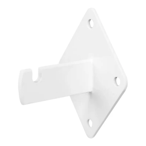 Econoco White 16 Gauge Steel Wall Mount Bracket for Grid Panels