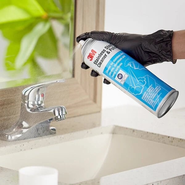 3M 14002 21 oz. Aerosol Stainless Steel / Metal Cleaner and Polish