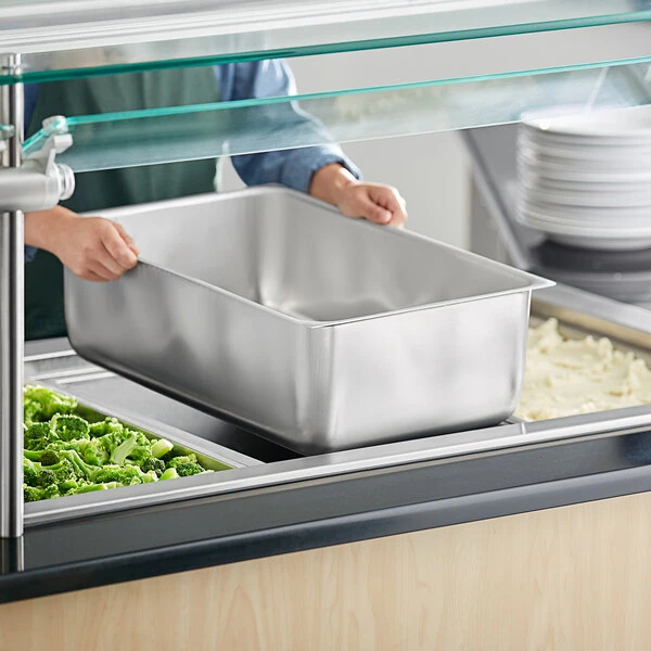 Vigor 6 5/16" Deep Full Size Aluminum Steam Table Spillage Pan