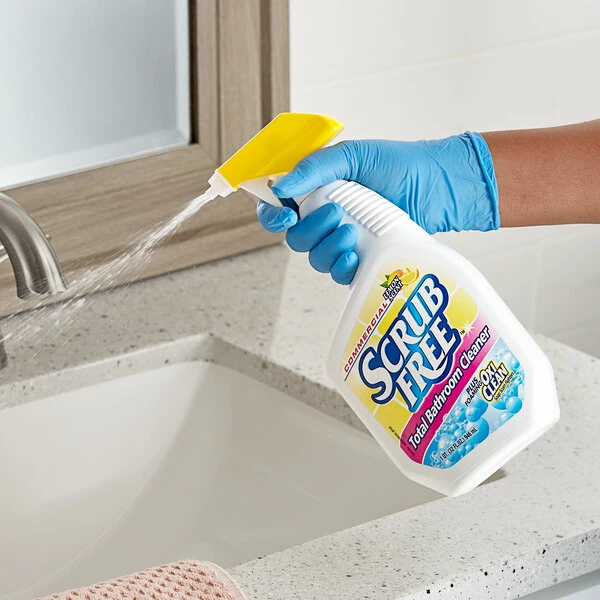 Scrub Free 32 oz. Foaming Restroom Cleaner / Soap Scum Remover with OxiClean - 8/Case