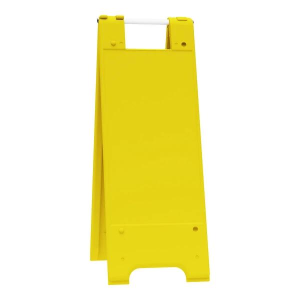 Plasticade® Minicade 12" x 24" Yellow Double-Sided A-Frame Sign Stand 155-Y