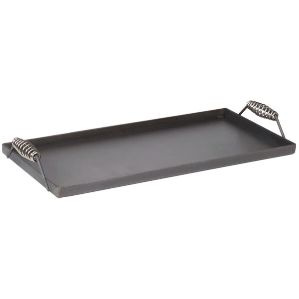 FMP 133-1008 10" x 22 "x 1" Portable Black Steel Griddle