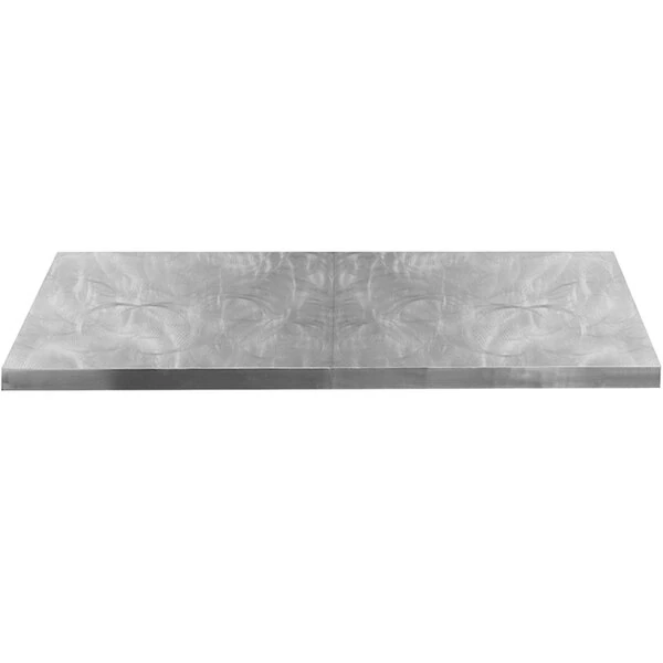 TableCraft Caterware CW22237 20 Gauge Random Swirl Stainless Steel Cover for 8' Table - 96 3/8" x 30 3/8"