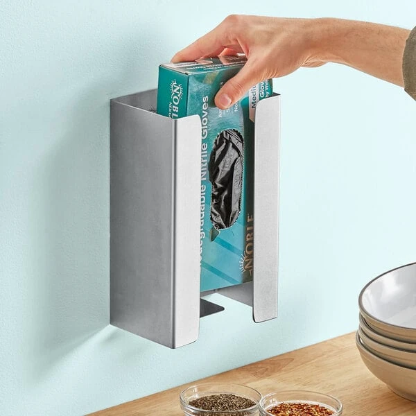 Noble Stainless Steel Single Box Disposable Glove Dispenser