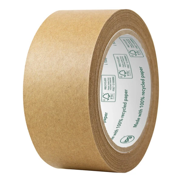 IPG 100e 1.88" x 60 1/8 Yards 100% Recycled Kraft Paper Sealing Tape 100E.48 - 36/Case