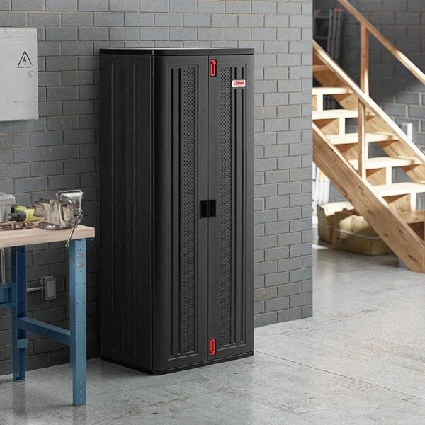 Suncast BMCCPD7204 Dark Gray 5-Shelf Heavy-Duty Tall Storage Cabinet - 30" x 20 1/4" x 72"