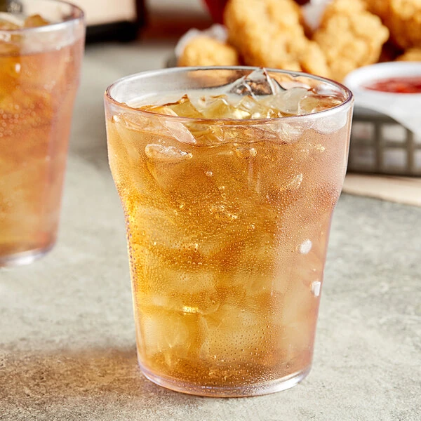 Choice 12 oz. Clear Plastic Paneled Tumbler - 12/Pack