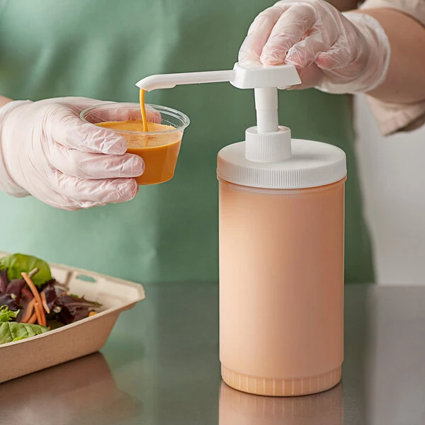 Choice Condiment Pump Kit with 1 oz. Pump and 1 Qt. Jug