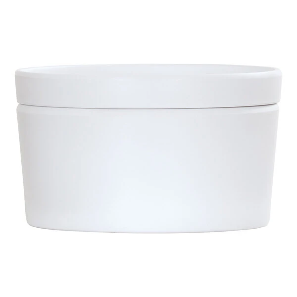 Cal-Mil 5" White Round Melamine Bento Box - 3/Case