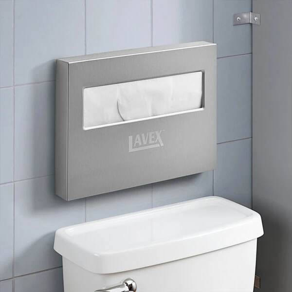 Lavex Stainless Steel Surface Mounted Toilet Seat Cover Dispenser