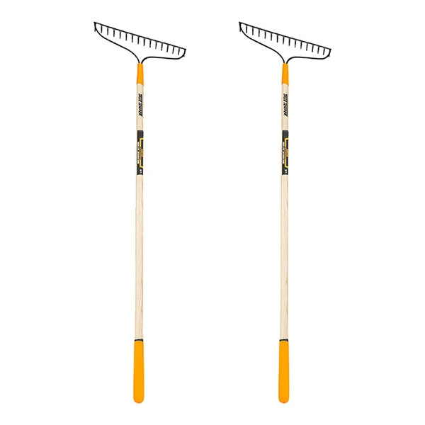 True Temper 15 3/4" Welded Bow Rake with Hardwood Handle and Cushion End Grip 10000-07562 - 2/Case