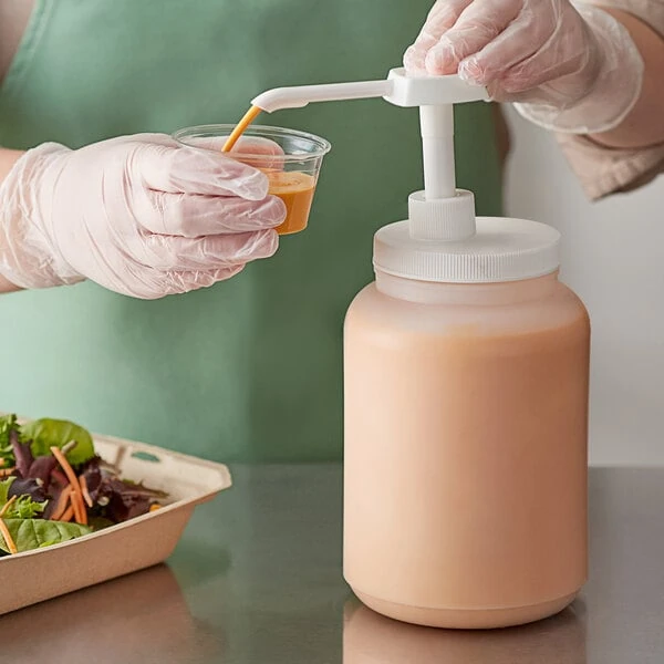 Choice Condiment Pump Kit with 1 oz. Pump and 1/2 Gallon Jug
