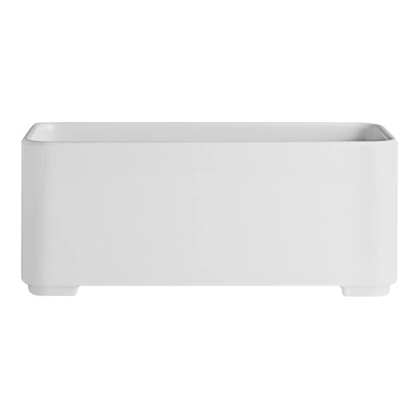 Creations Oasis from Steelite International 6 5/8" x 3 1/4" White Rectangular Melamine Bento Box Insert - 4/Case