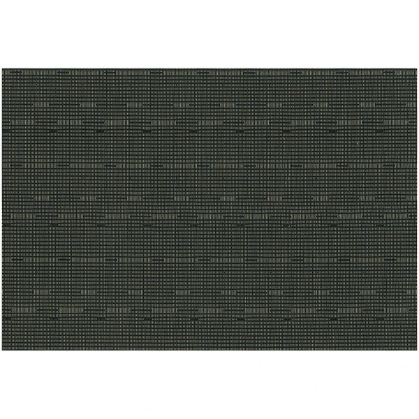 RITZ® 64909 19" x 13" Black Grass Cloth PVC Coated Placemat - 12/Pack