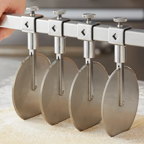 Ateco 13946 3 15/16" Stainless Steel Plain Pastry Cutter Wheel with Locking Hardware - 4/Set