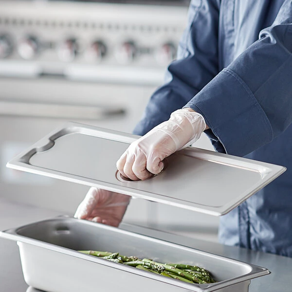 Vigor 1/2 Size Long Solid Stainless Steel Steam Table / Hotel Pan Cover