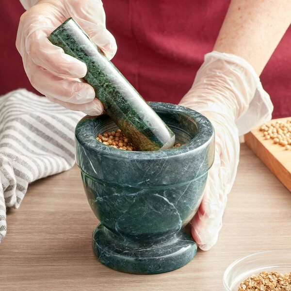 Fox Run 4" Green Marble Mortar and Pestle Set